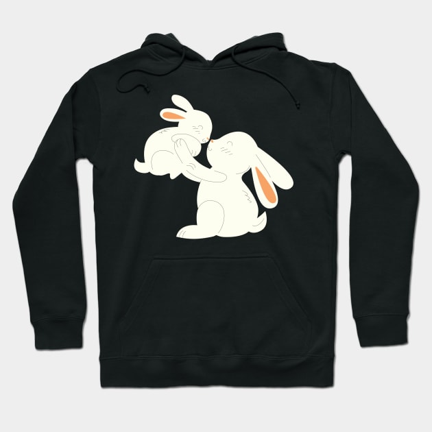 Cute Rabbit Family Hoodie by Imutobi